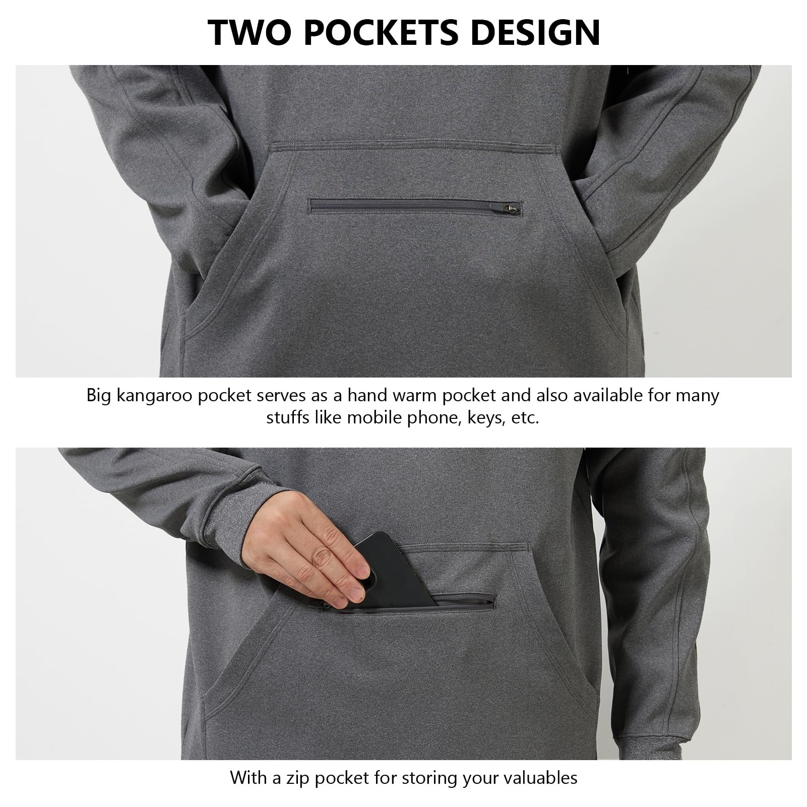 Bassdash Felpa con Cappuccio Midweight Impermeabile Performance Pesca Outdoor Pullover Sweatshirt