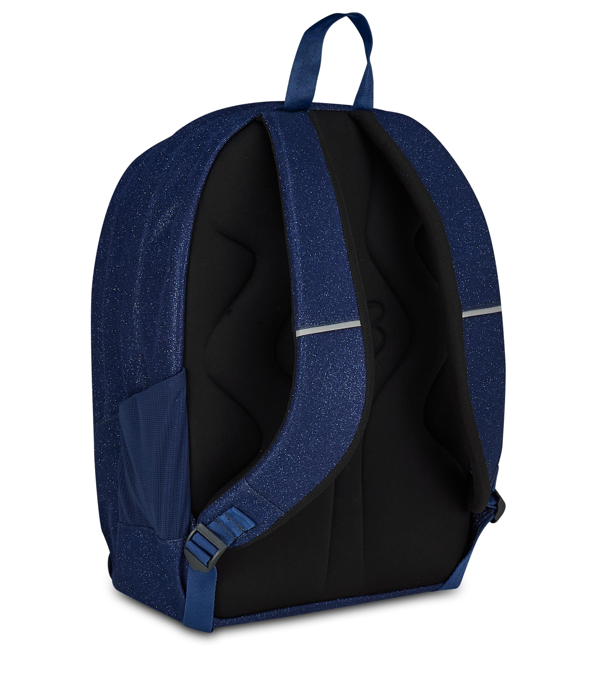 Seven Zaino Scuola SHINY TECH, Doppio Scomparto, Blu, Glitter, 30 L, Tasca frontale, Tasca portaborraccia, Scomparto porta pc, Scuola elementare, media e superiore, Bambina, Ragazza