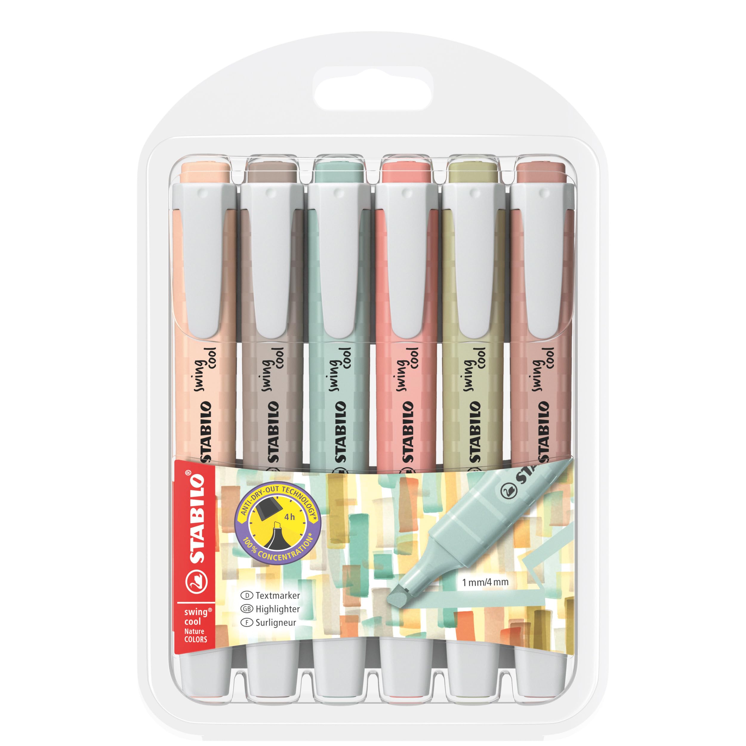 Amazon.co.jp: STABILO スウィングクール NatureCOLORS - 蛍光