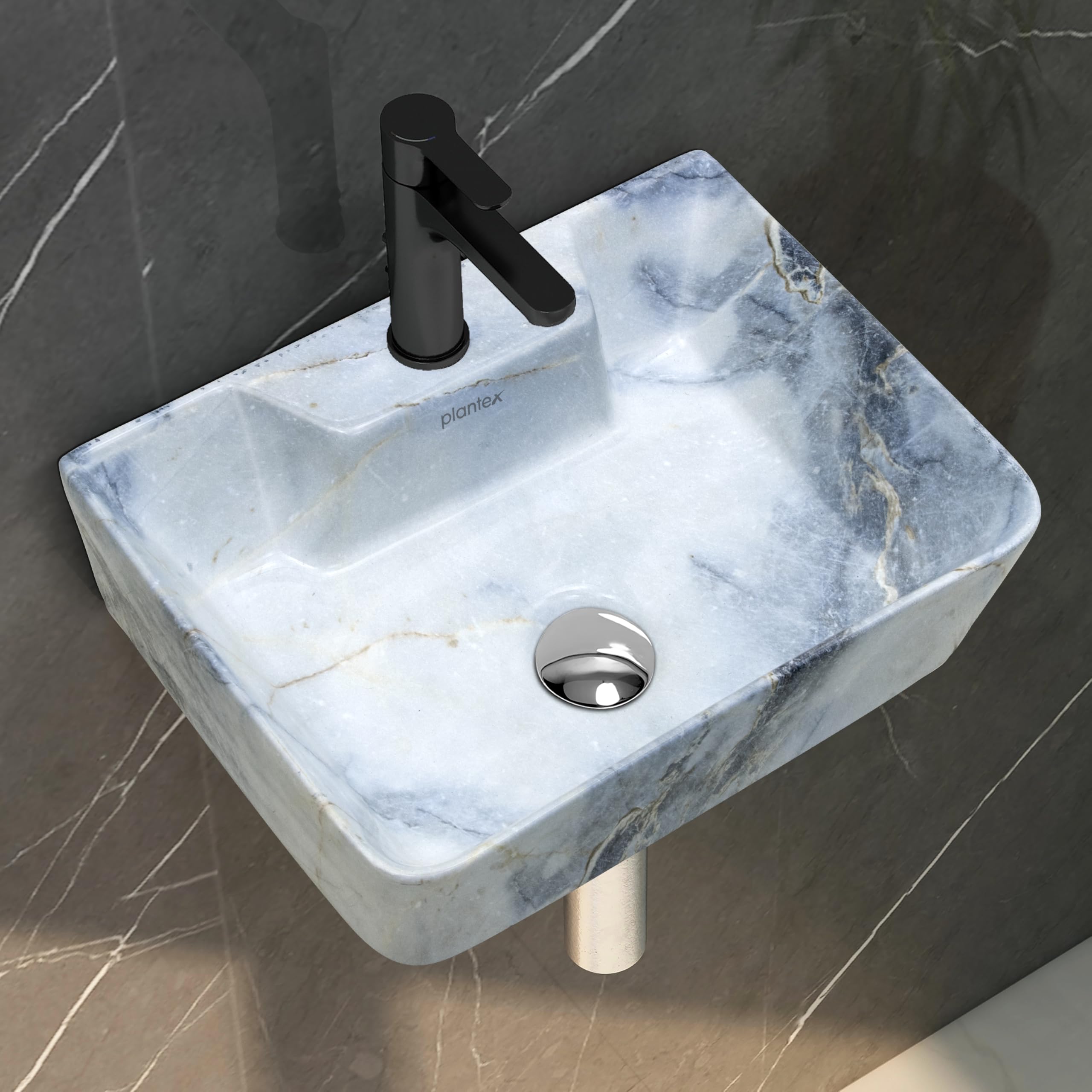 Plantex Ceramic Wash Basin - Black -15