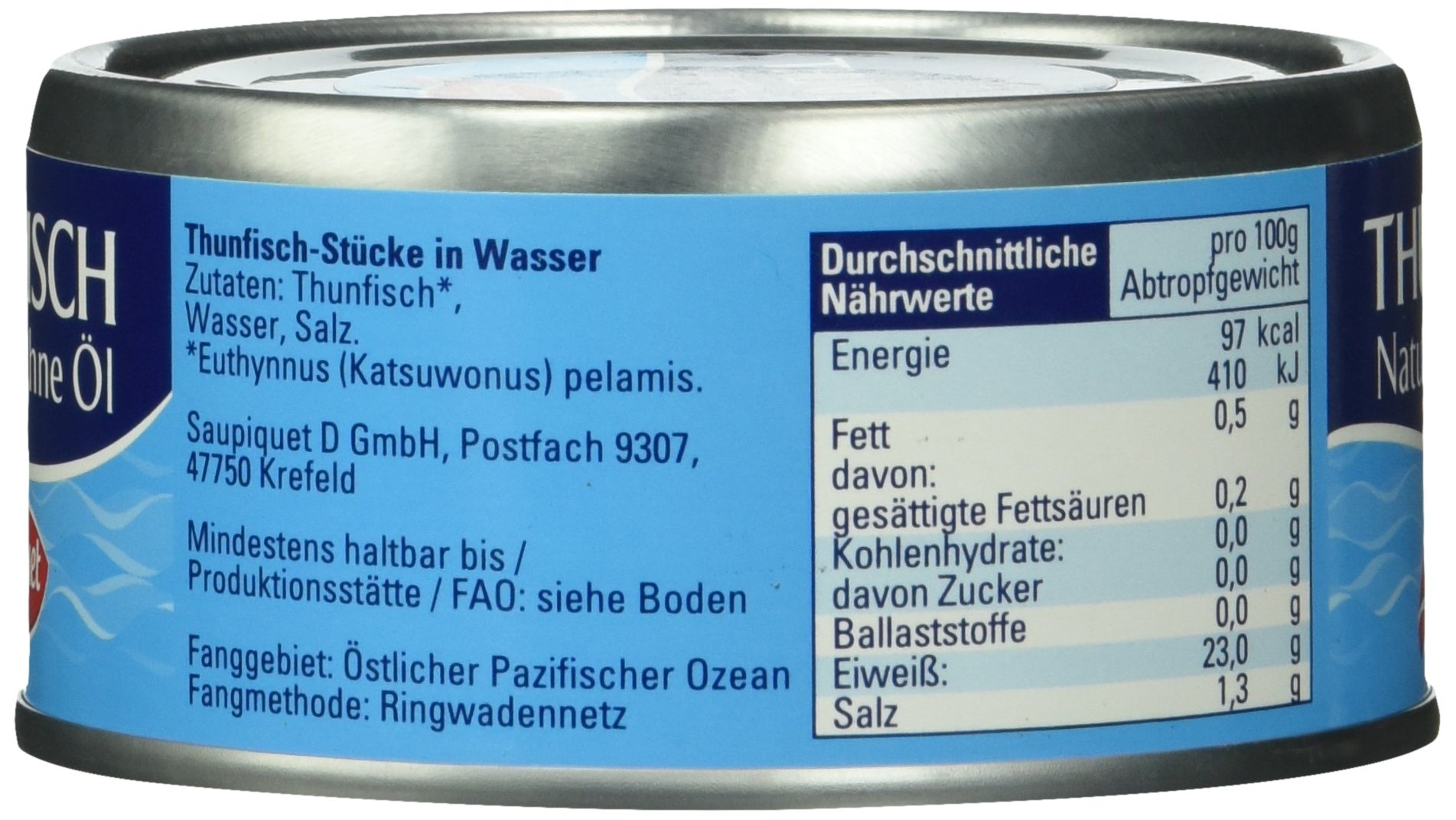 Saupiquet Thunfisch - stücke in Wasser, 24er Pack (24 x 185 g)
