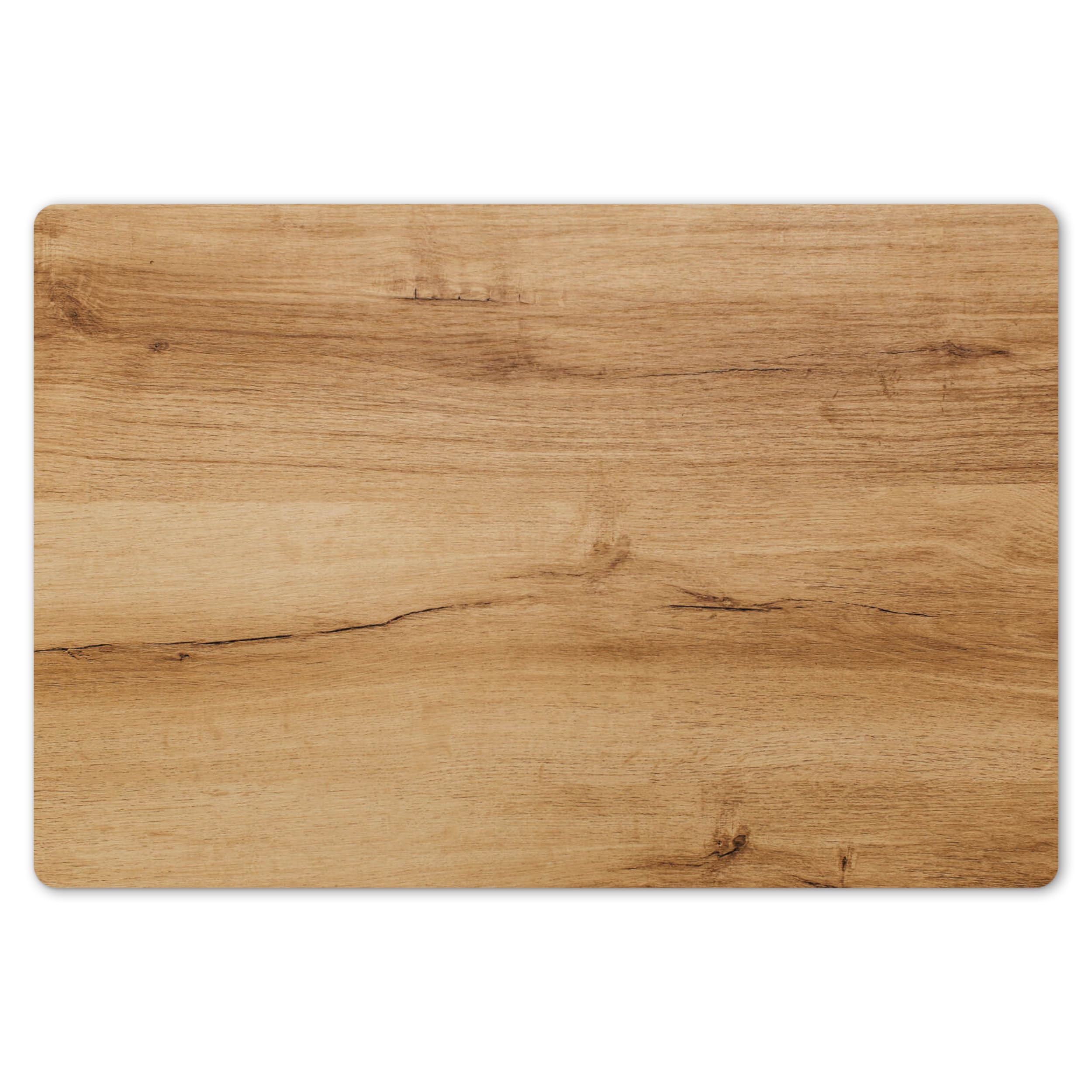 KitchenYeah© Dining Table Placemats 18"x12" / 45x30 cm Wipeable Placemat Small Place Mats Set Of 6 Non Stick Mat Dinning Matts Anti Slip Wood look - Brown