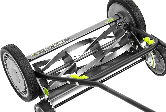 The Earthwise 1816-18EW is an 18-inch 5-blade push reel lawn mower designed to provide a clean and precise cut for small to medium-sized lawns. This manual lawn mower does not require gas, oil, or electricity, making it an eco-friendly and cost-effective option for maintaining your lawn.