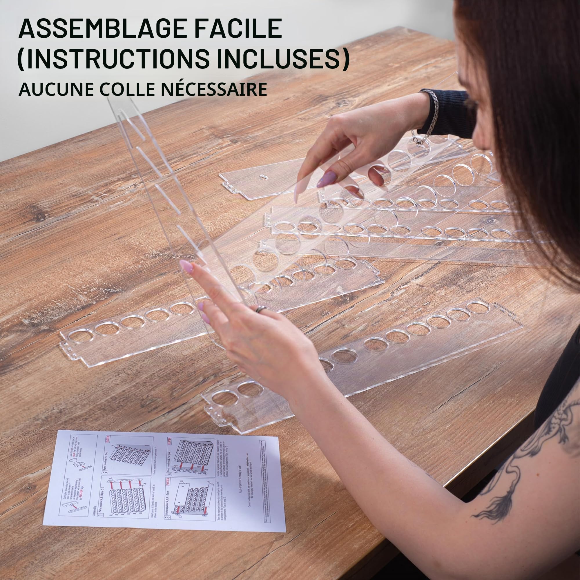 Vallejo Organiseur de Peinture Acrylique - 72 Trous pour Ensemble Miniature - Rangement Mural et Organisateur de Bouteilles