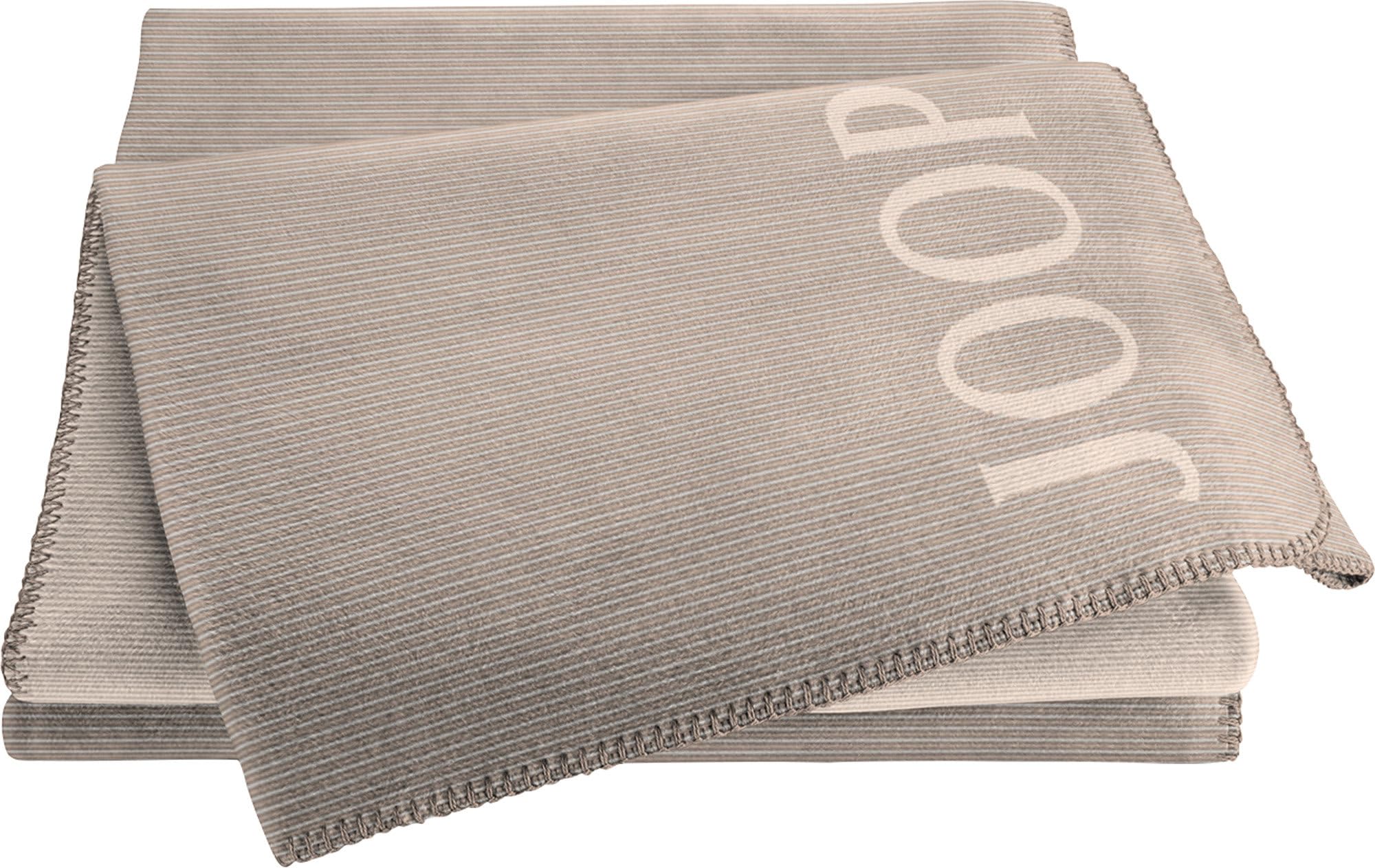 Joop! Wohndecke Touch Baumwollmischung steingrau Größe 220x240 cm
