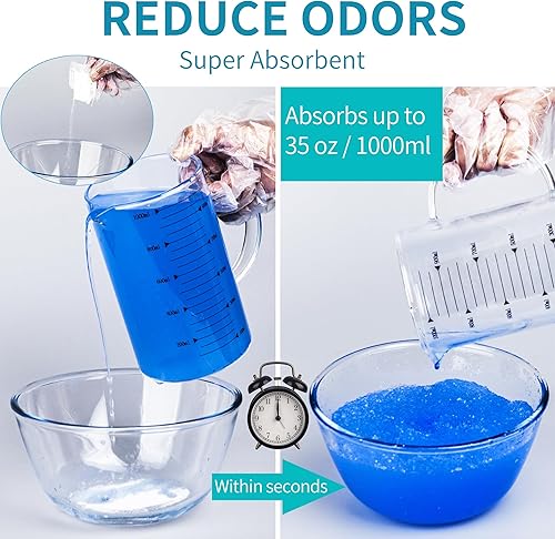 Miniatura 4 de Juego de 30 almohadillas absorbentes de gel y 30 forros desechables, bandeja de cama para mujeres mayores, bandeja de cama con forros y residuos