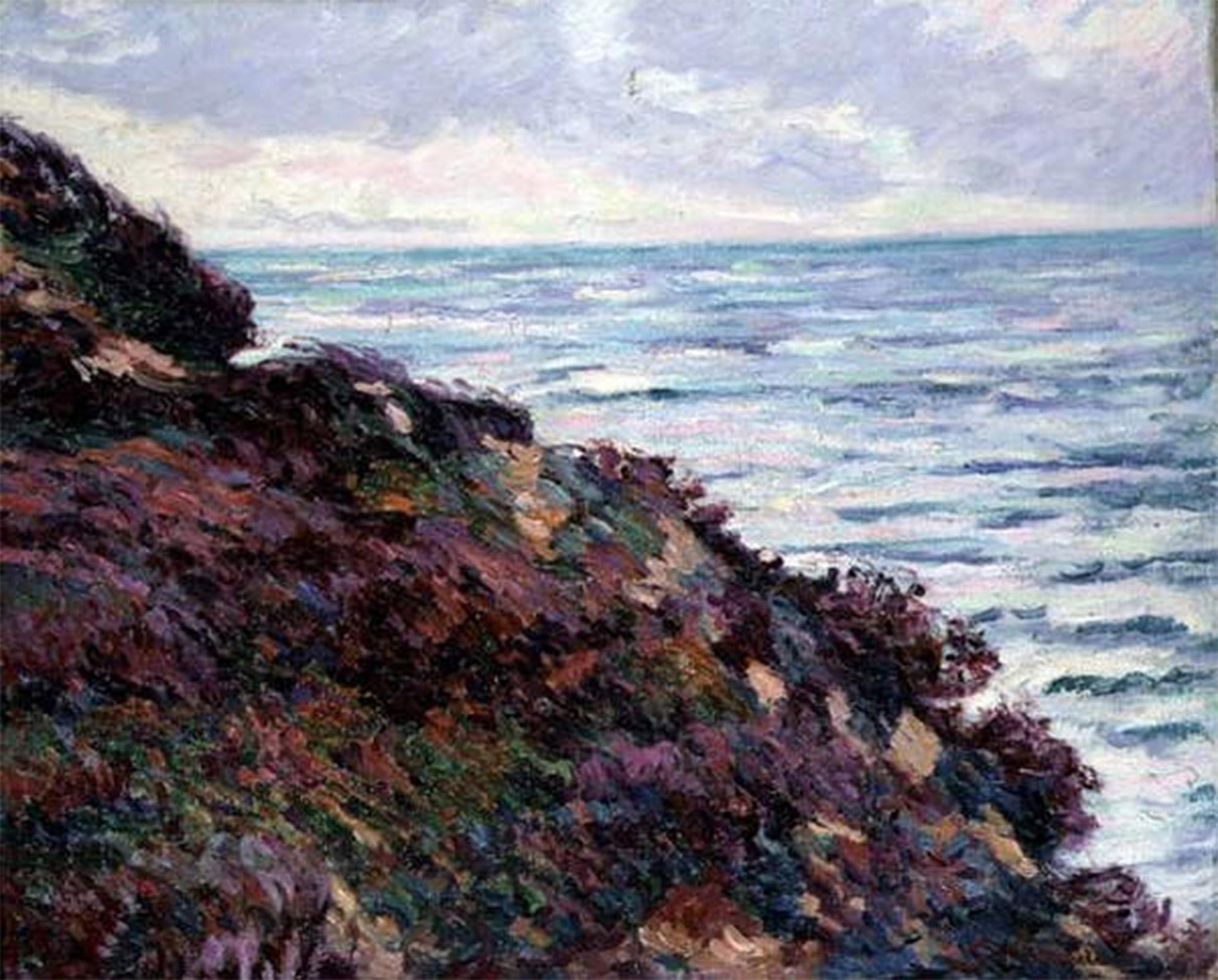 ARTXLXXBN Famous Print Painting Colorful Art Print Marine Landscape by Jean Baptiste Armand Guillaumin Canvas Art Decorations for Home Decor 60x90cm