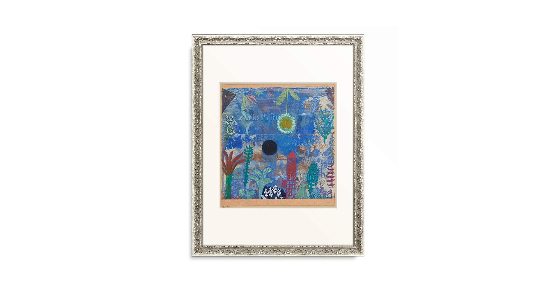 パウル・クレー、【人形芝居】、希少な額装用画集より、状態良好、新品額装付 パウル・クレー、【人形芝居】、希少な額装用画集より、状態良好