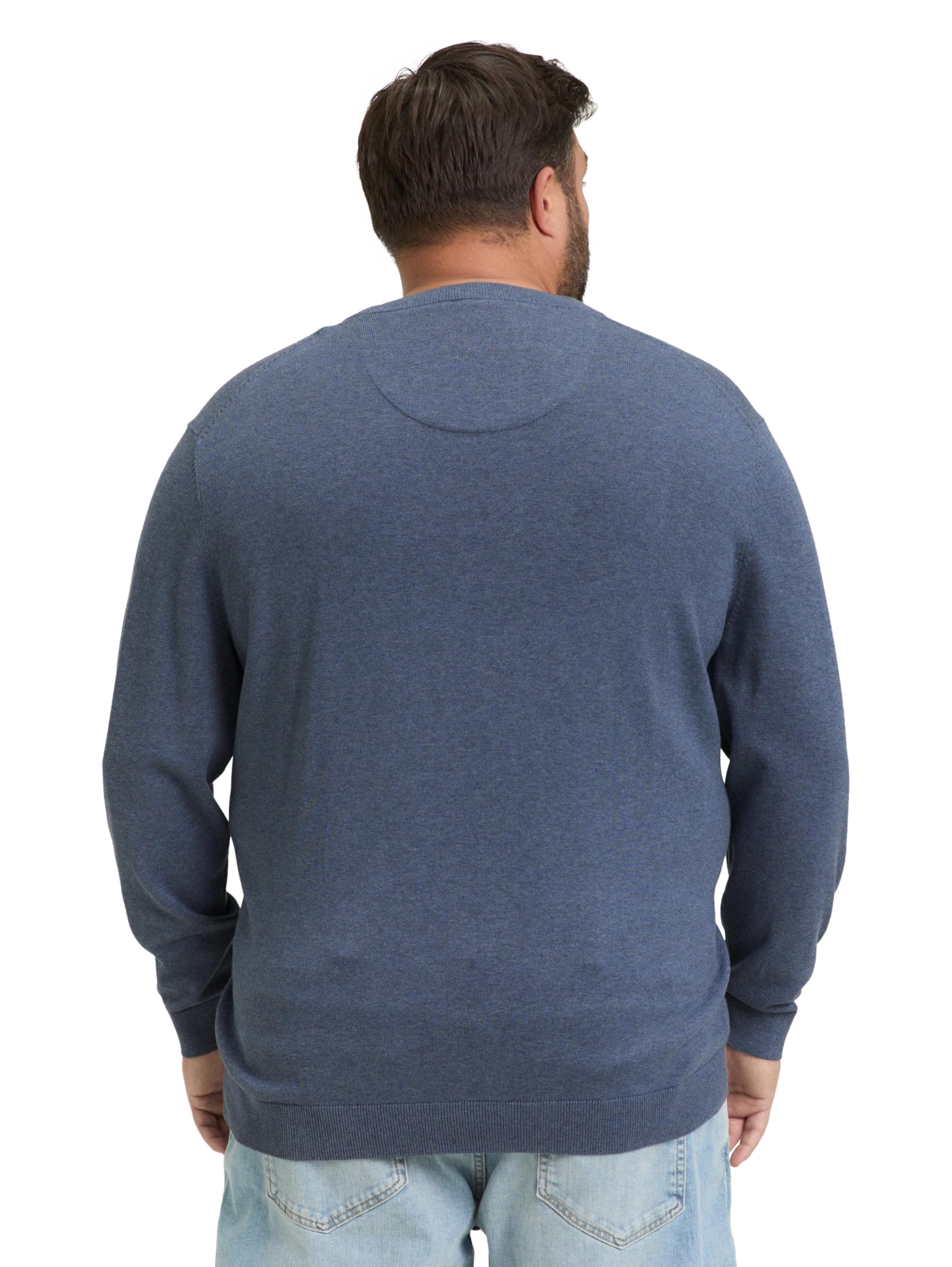 TOM TAILOR Herren 1044797 Basic Strickpullover mit Rundhalsausschnitt (1er Pack)