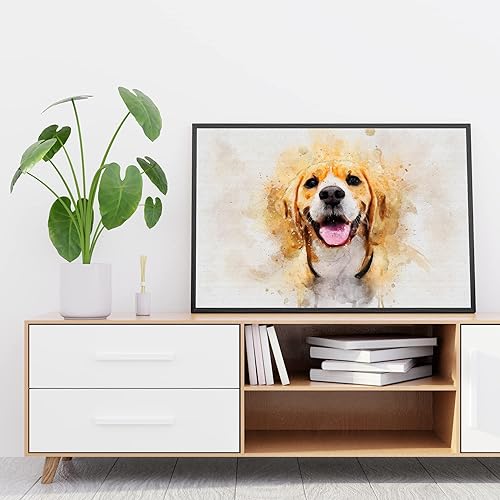 Miniatura 8 de Awesometik Retrato de mascota personalizado para amantes de las mascotas, regalo para perros, acuarela, retrato personalizado para mascotas, regalo