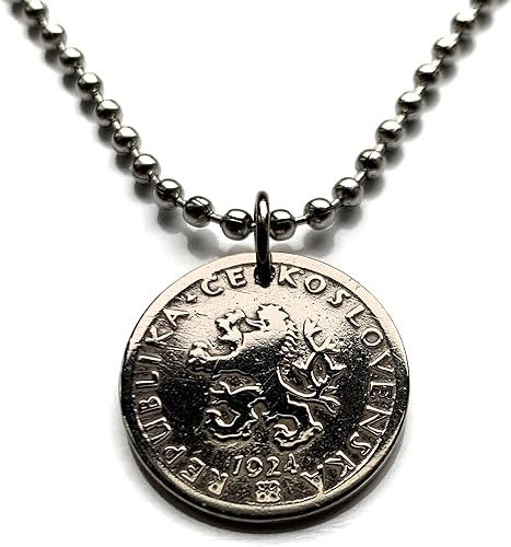1928 Checoslovaquia 20 Haleru moneda colgante León checo Escudo eslovaco Praga Brno Bratislava Ostrava Bohemia Moravia Puente de Carlos Karlstejn