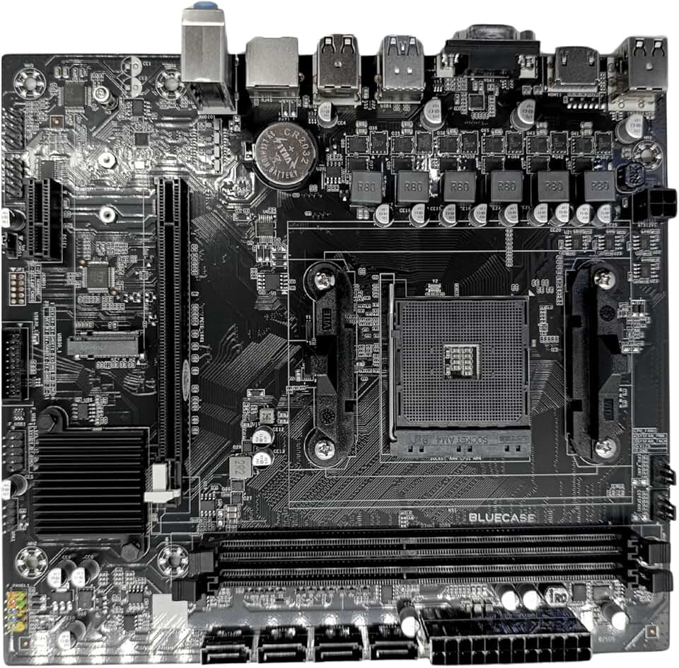 Placa Mãe A320 DDR4 AMD Ryzen 1ª a 5ª Geração Conector M.2 2280 NVMe PCIe 3.0 Conector SATA III