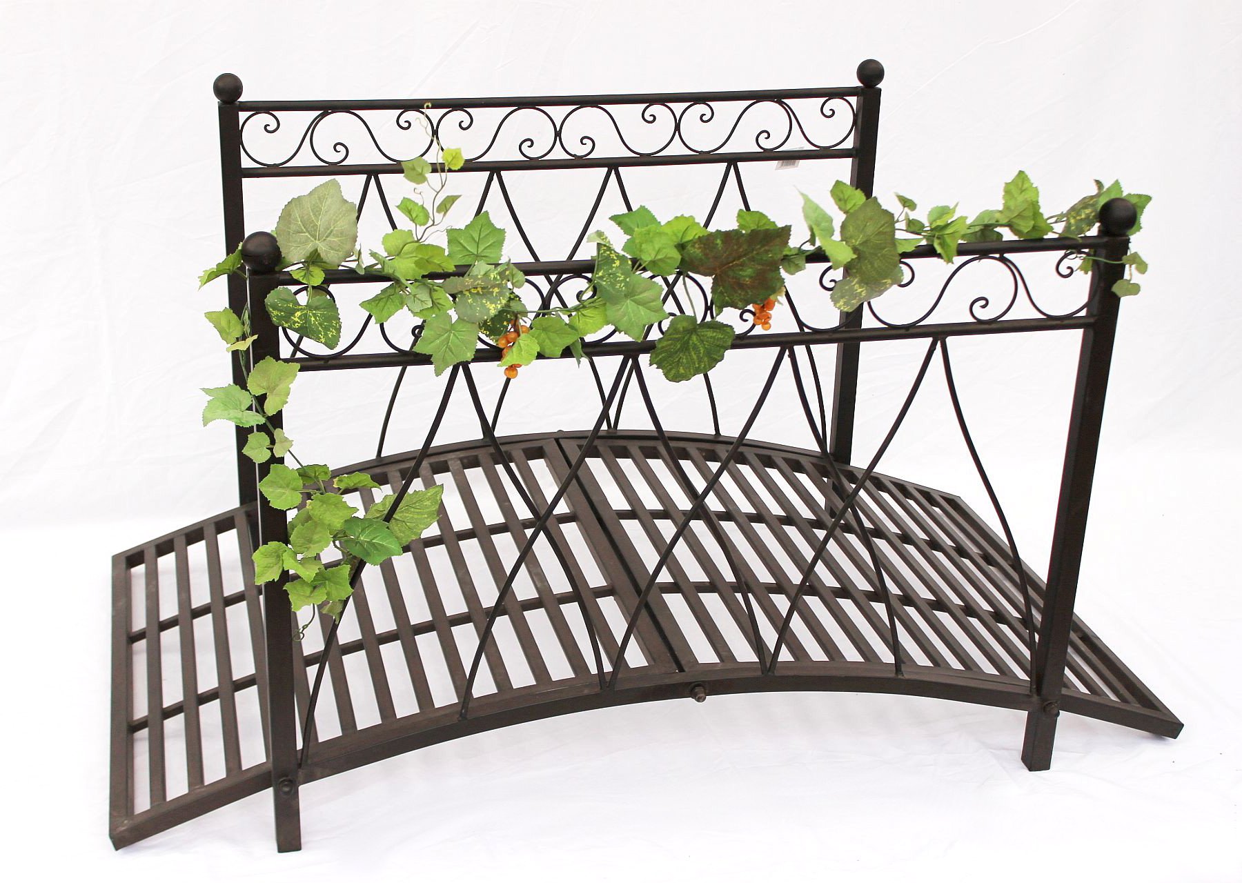 Garden Décor Metal bridge 111252 Iron bridge 145 cm Garden bridge Metal