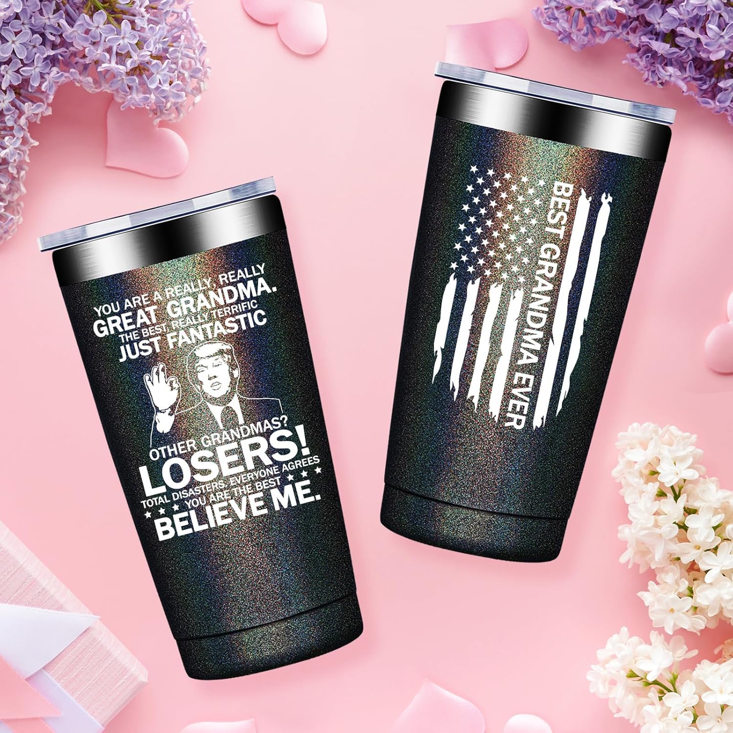 Fufandi Grandma Gifts - Mothers Day Birthday Christmas Gifts for Grandmas, Grandmother, Nana - Best Grandma Ever Gift from Grandchildren - Tumbler Cup 20oz - Image 3