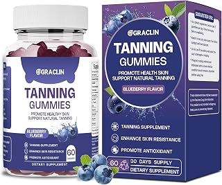 Tanning Gummies - Self Tan Supplement That Work Fast Without Sun - Daily Oral Chews with Beta Carotene Astaxanthin Lycopene & Vitamins for Skin Health Glow Up Sunless Tan - Vegan Sugar Free