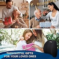 Vista 8 de QUTOOL Almohada de apoyo lumbar para silla de oficina, soporte de espuma viscoelástica para espalda baja, alivio del dolor de espalda, cojín