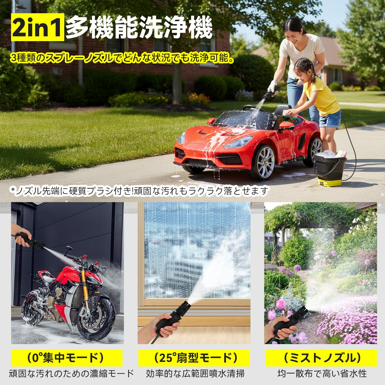 Amazon | 高圧洗浄機 コードレス 折り畳み式 XS-MINI 高圧洗浄機