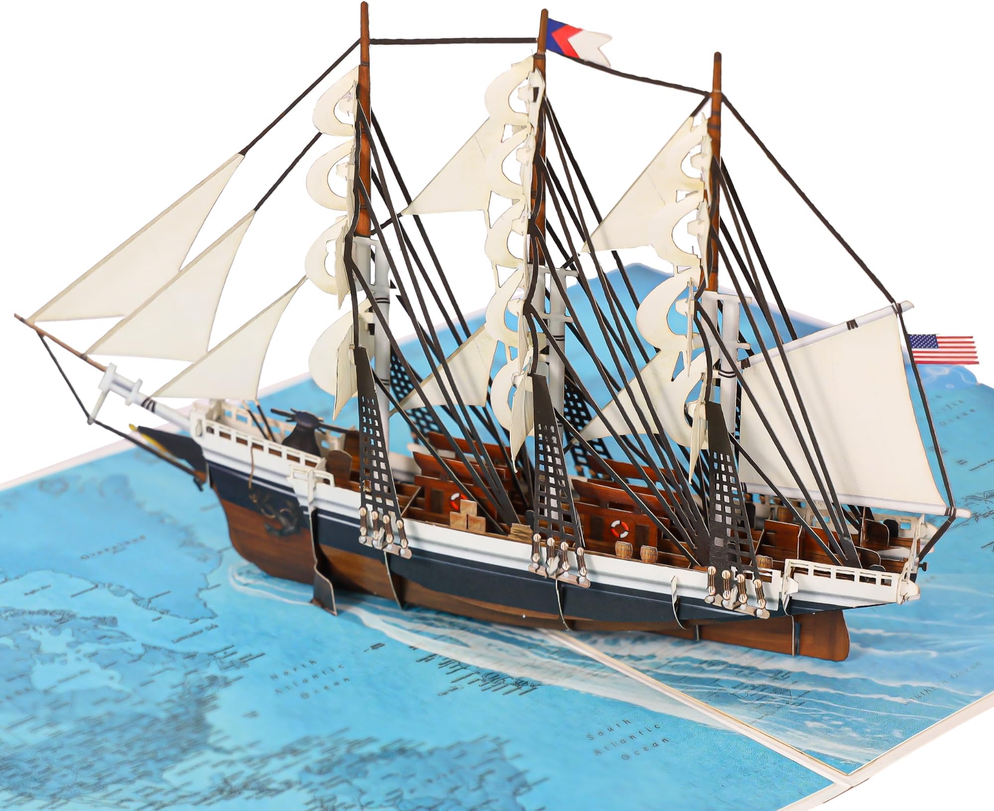 Sailboat Pop Up Birthday Card for Men - 3D Ship, Ocean, Happy Birthday, Fathers Day, Special Days, Retirement, Friendship, Gifts for Dad, Husband, Grandfather, Men, Coworker, Boaters, Ocean Lovers