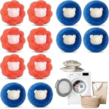 Pet Hair Remover for Laundry 12 Pack, Washing Machine Hair Catcher & Reusable Dryer Balls, Anti Static Laundry Balls for Dog & Cat Hair, Lint Remover for Clothes Bedding