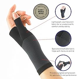Neo-G Wrist and Thumb Support for Arthritis, Joint Pain, Tendonitis, Sprain - Wrist Brace Wrist Compression Hand Support - S - Black