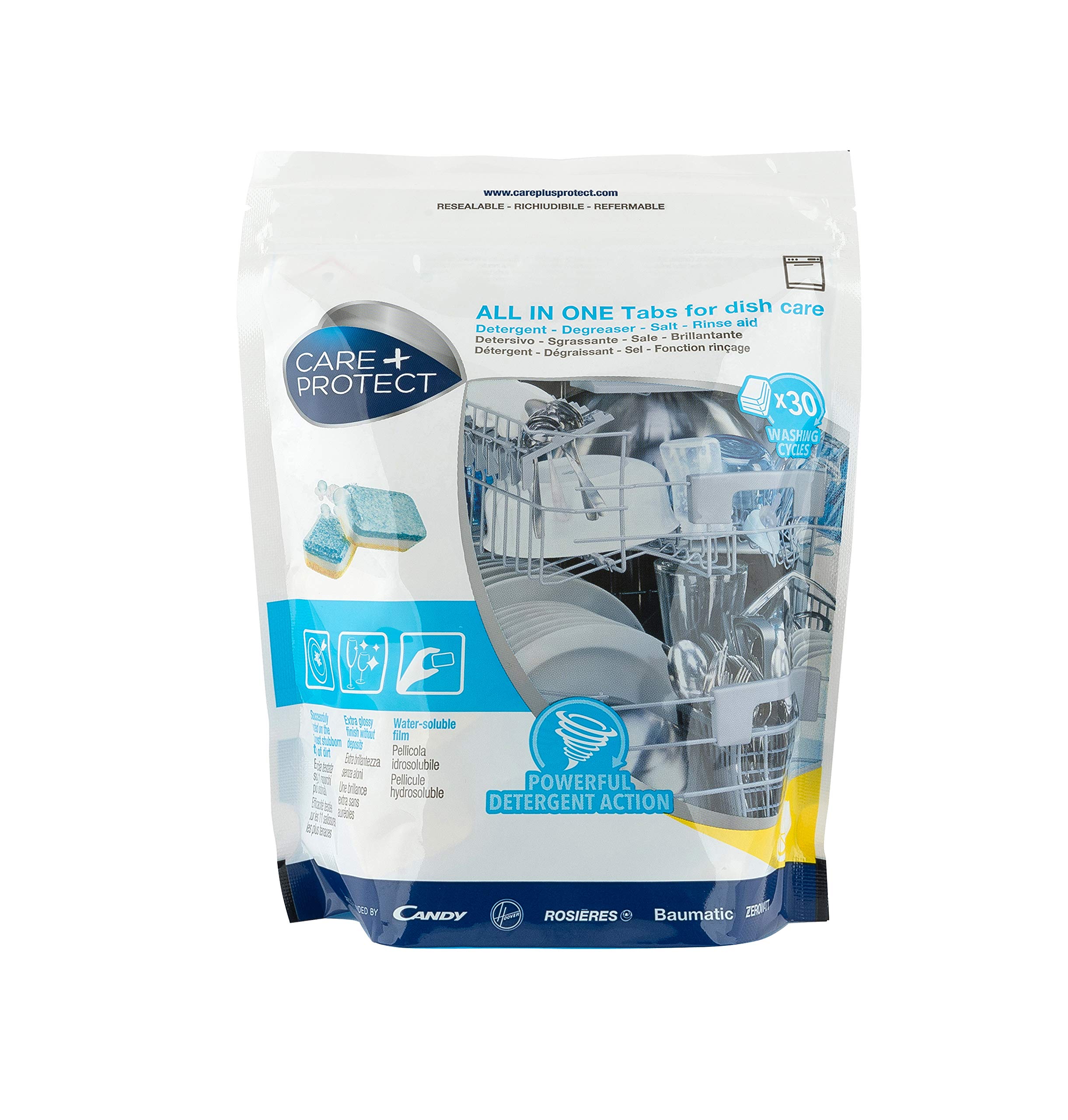 Care + Protect Pielęgnacja + chroń wszystkie tabletki detergenty do zmywarek