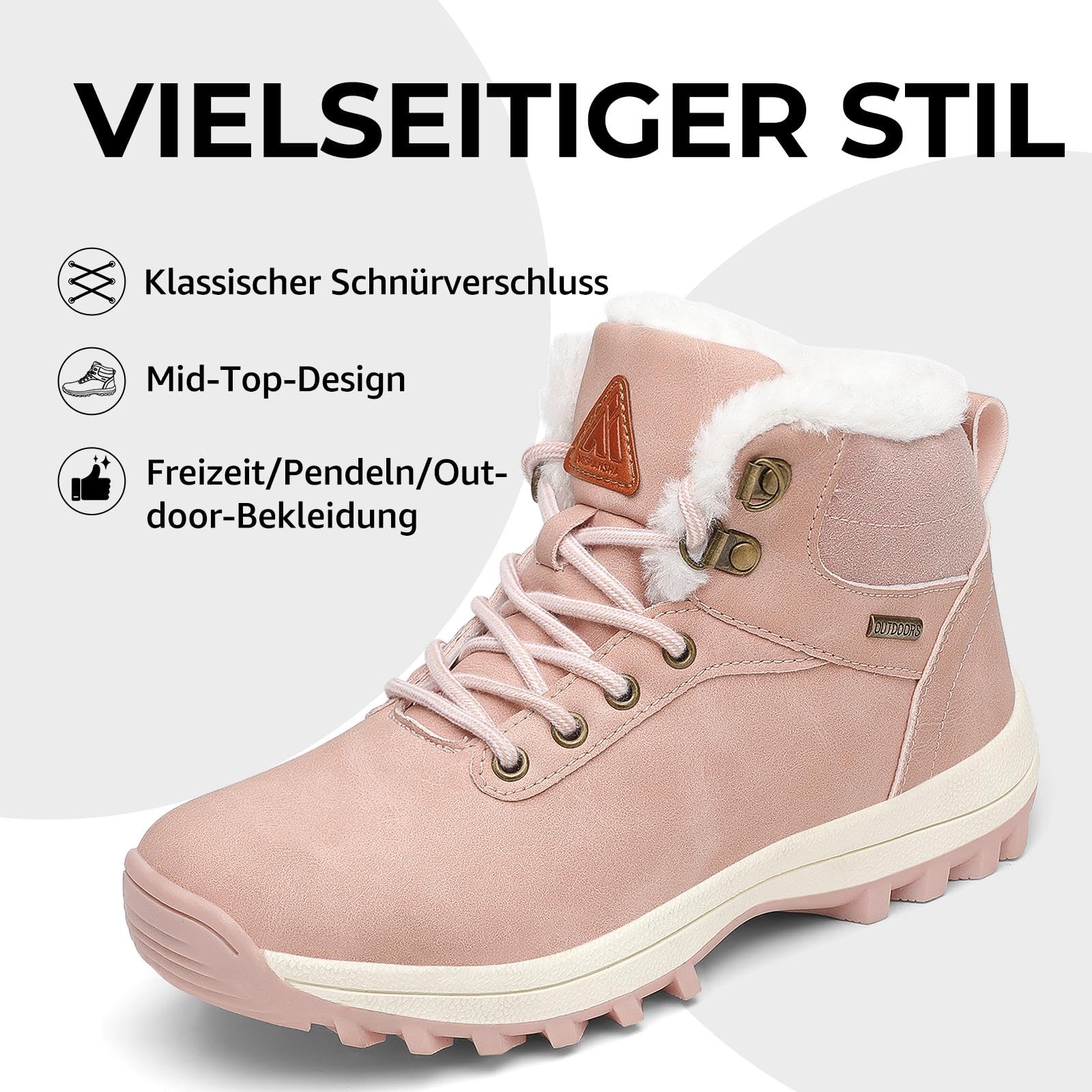 Mishansha Bottes Hiver Hommes Femmes Chaudes Imperméable Boots Neige Gr.36-48