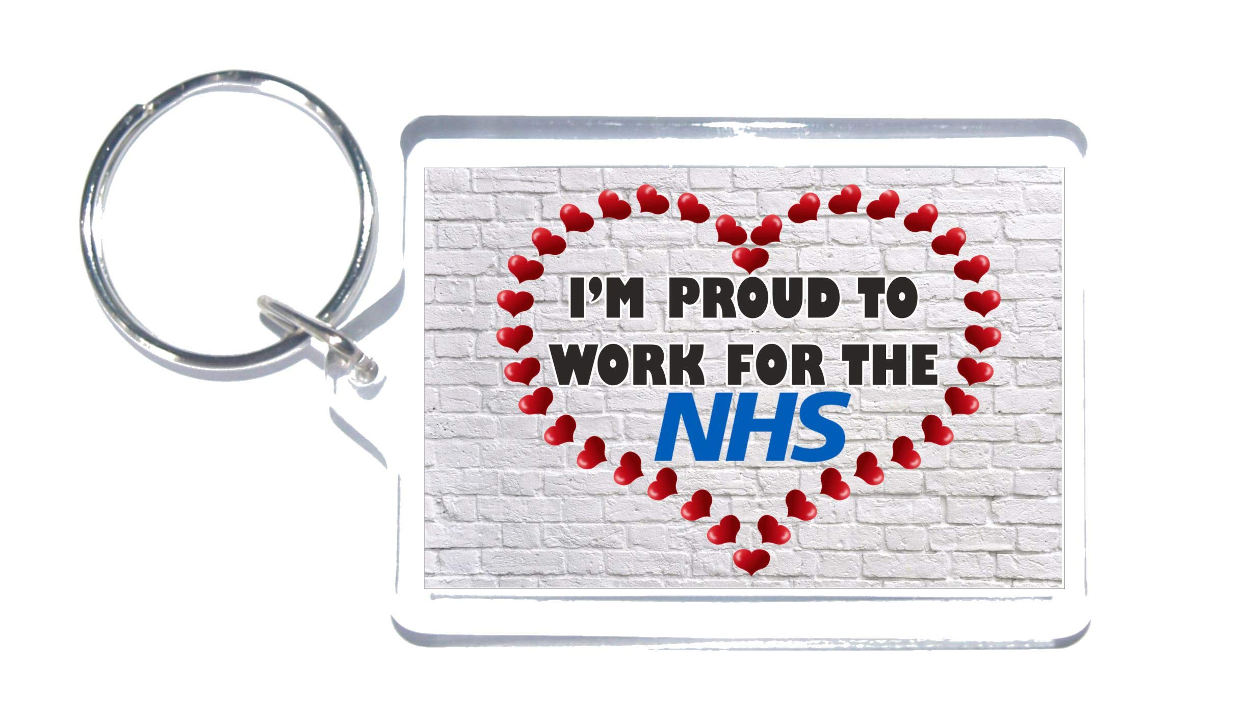Clare''S Cosmetics Blue I Am Proud To Work For The Nhs – Novelty Keyring For Nhs Workers – Great Gift For Birthday Or Christmas