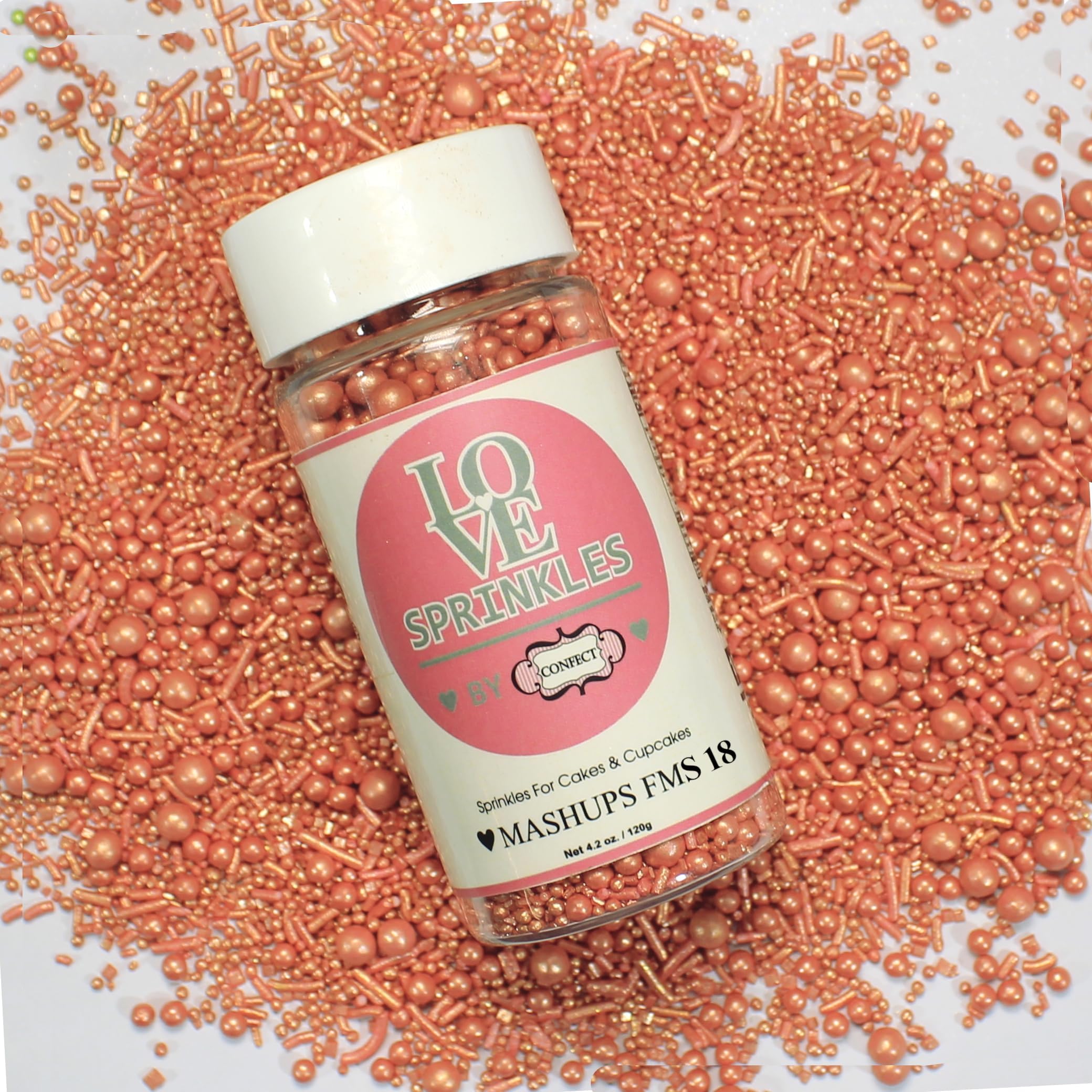 Sprinkles - Confect Sprinkles for Cakes & Cupcakes Decoration Bottle Rose Gold - 100 g (B0CHMKRQMQ) Amazon Price History, Amazon Price Tracker