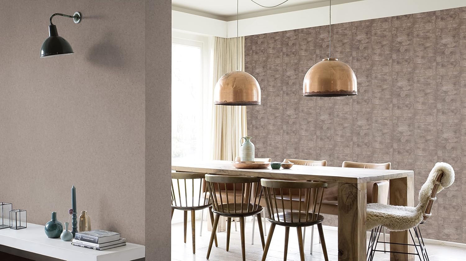Rasch paperhangings Non Woven Wallpaper (universell) Brown 10,05 m x 0,53 m Concrete 520873