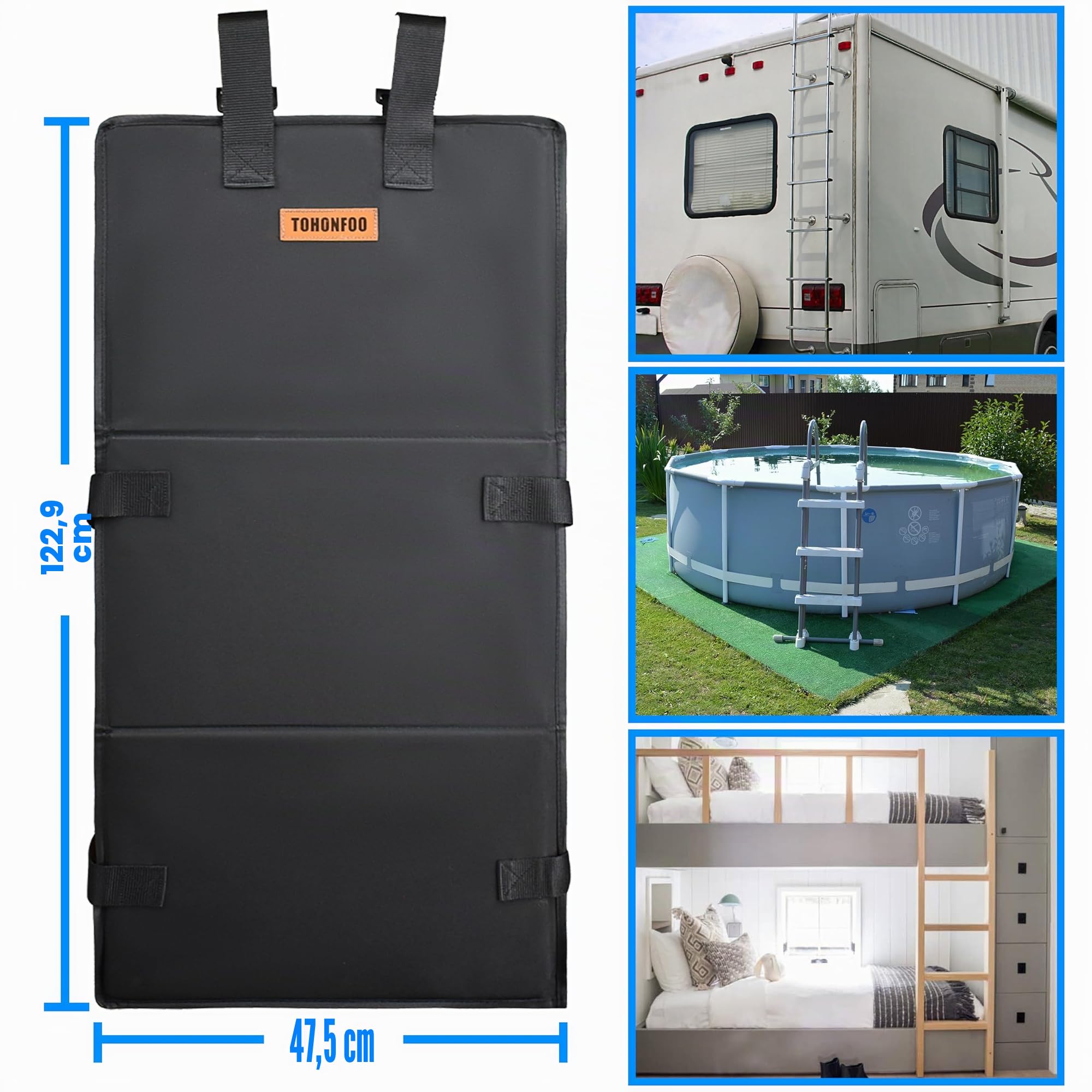 Poolleiter-Schutz, 47,5 x 122,9 cm, Poolleiter-Abdeckung, um zu verhindern, DASS Kinder Leitern Klettern und in den Pool Fallen, Etagenbettleiter-Abdeckpolster, Etagenbett-Leiter-Schutzschutz