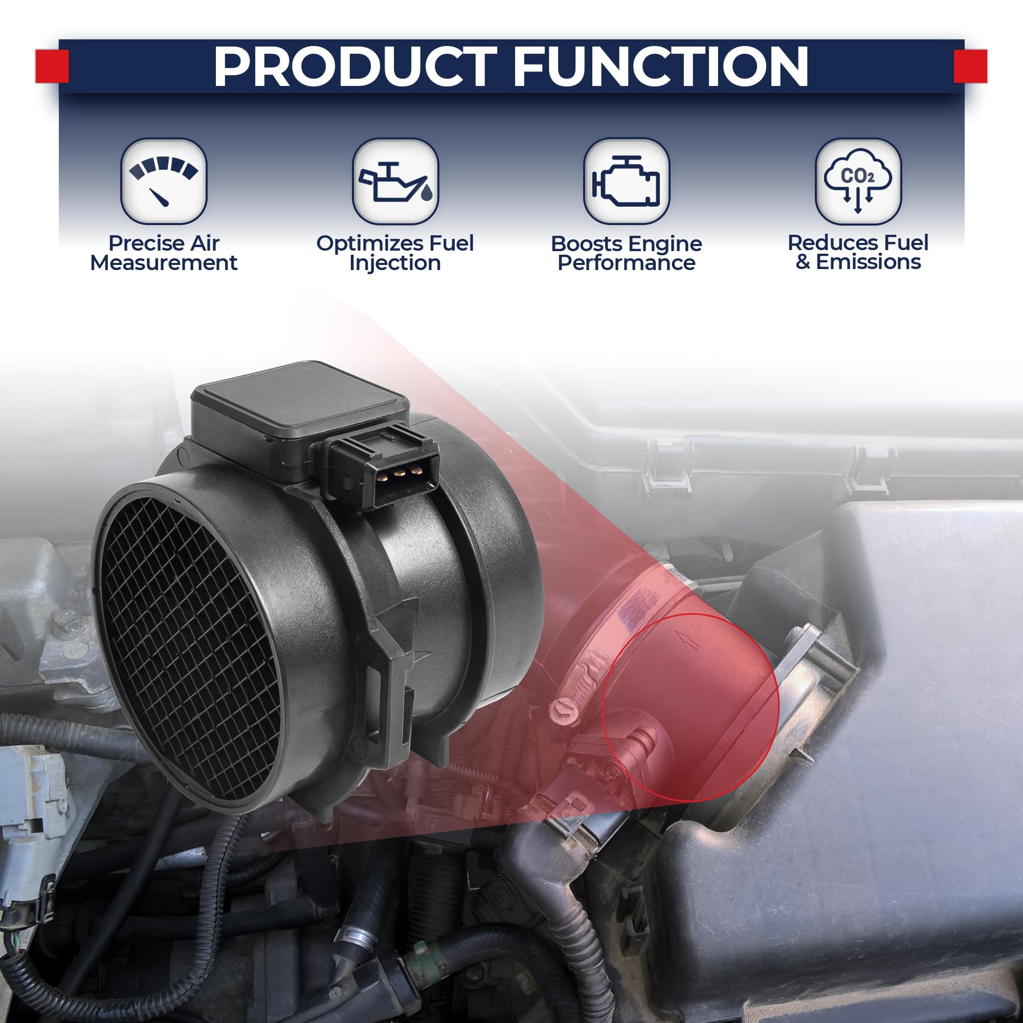 Mass air flow sensor HYUNDAI SANTA FÉ I (SM) 2.4