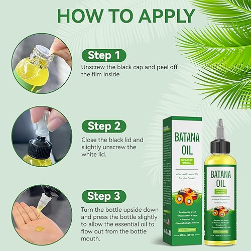 Miniatura 7 de Aceite de batana para el crecimiento del cabello, 100% puro y natural, aceite orgánico para el cabello de Honduras, promueve el grosor del cabello y