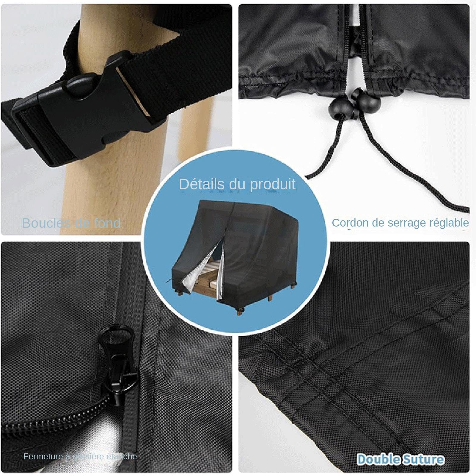Funda para tumbona para exteriores, duradera, para parque, hotel, campus, disfruta de la protección solar