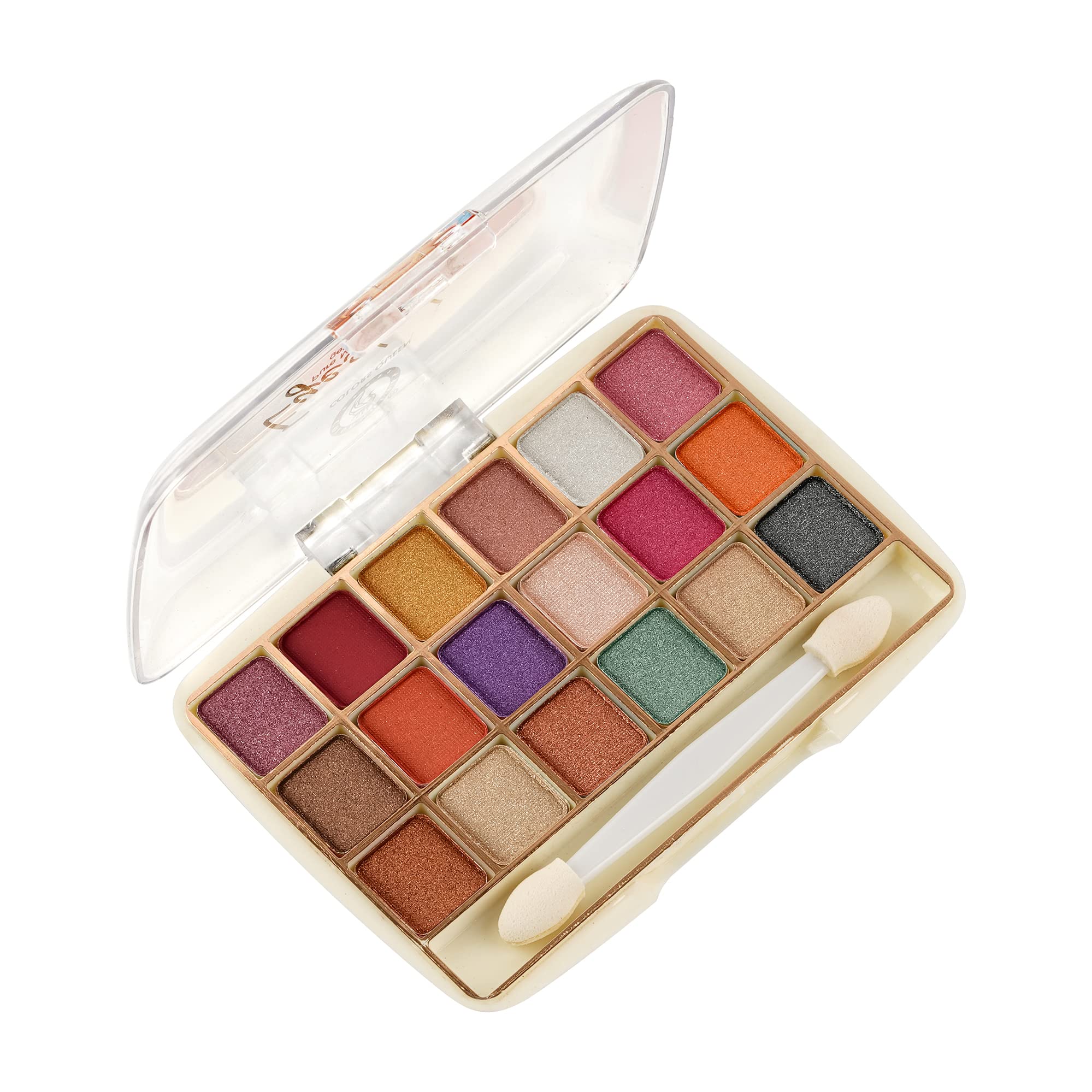 18 Ultra Pigmented Colors Eyeshadow Palette with Brush, Long Lasting and Easily Blendable Eye Makeup Palette Matte and Shimmery Finish (Multicolor - 2, 11.5g)