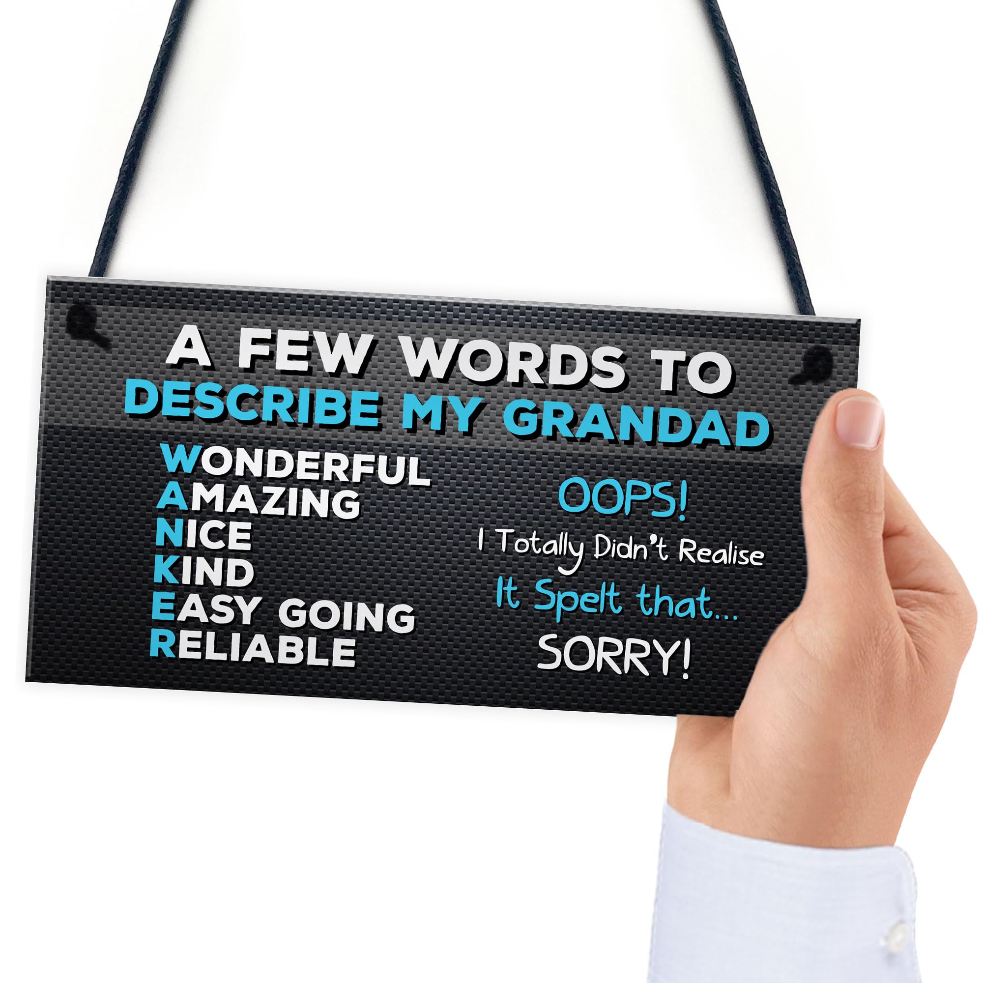 Red Ocean Funny Joke Grandad Gift Grandad Sign Birthday Fathers Day Gift For Grandad Grandparent Gifts