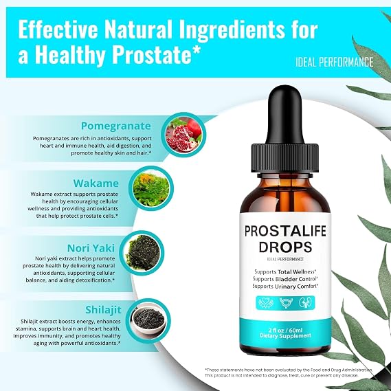 ProstaLife Drops Prostate Health Supplements for Men, Official ProstaLife All Natural Support Droppers - Maximum Strength for Daily Wellness, All Natural Advanced Prosta Life Health Reviews (2 Pack)