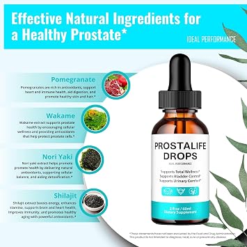 ProstaLife Drops Prostate Health Supplements for Men, Official ProstaLife All Natural Support Droppers - Maximum Strength for Daily Wellness, All Natural Advanced Prosta Life Health Reviews (2 Pack)