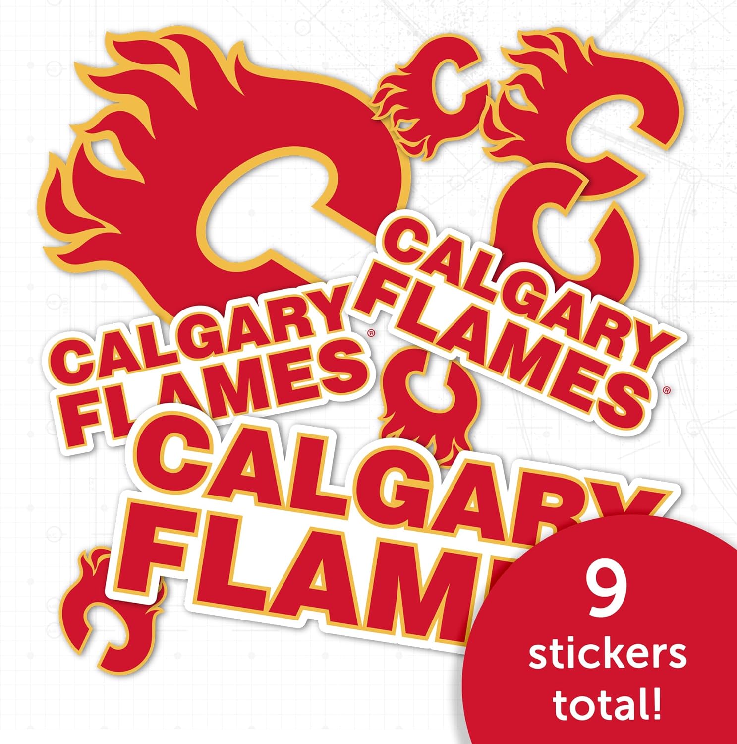 Desert Cactus Calgary Flames Sticker NHL Team National Hockey League Vinyl Decal Laptop Water Bottle Car Scrapbook (Type 1-1)