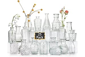 Mini Glass Vases Set of 25