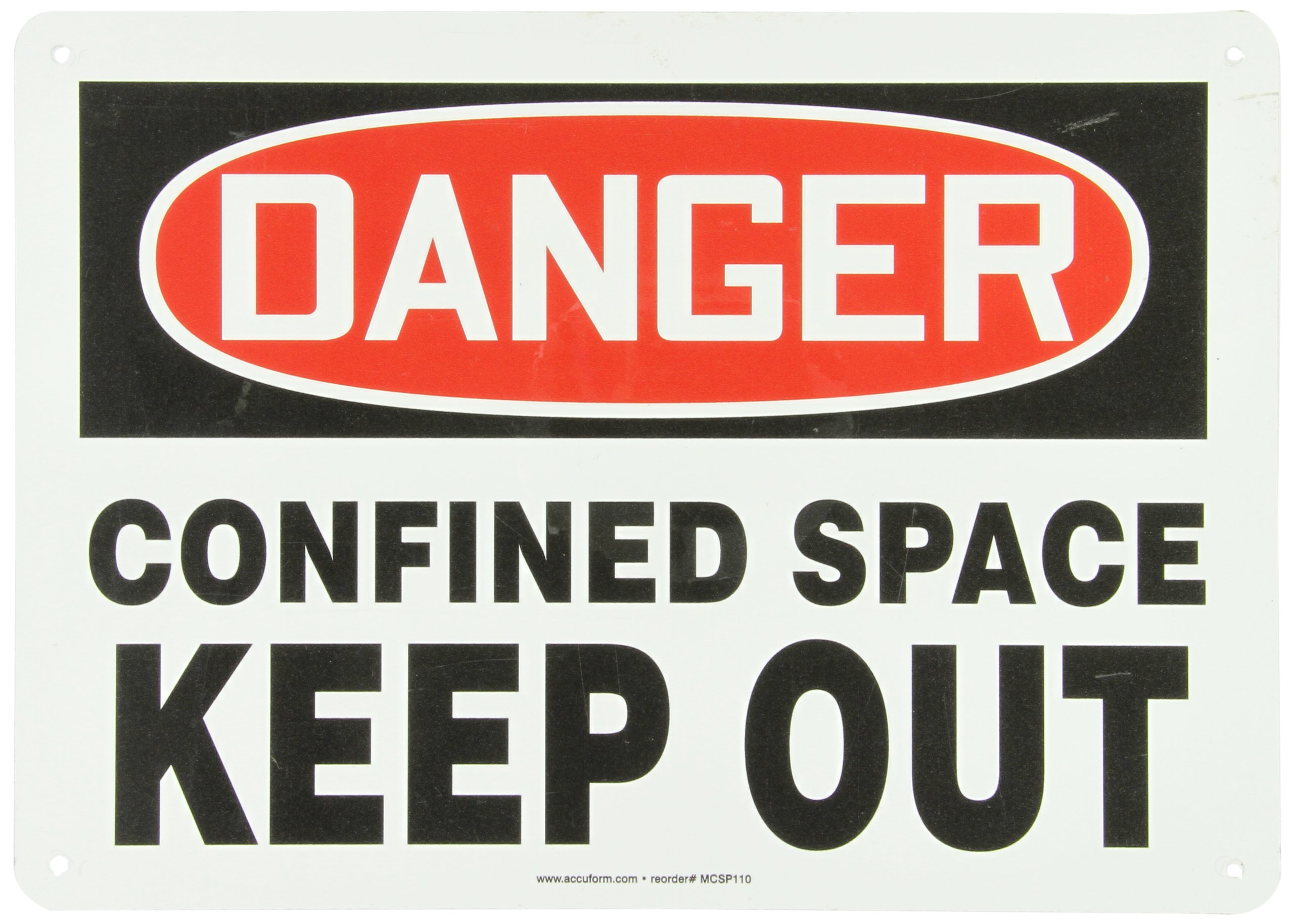 Panneau Danger Espace Confiné Accuform MCSP110VA pour sécuriser les accès restreints - 2