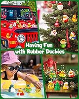 Vista 2 de Calendario de Adviento 2024, pato de goma, 24 días de cuenta regresiva, divertidos juguetes de baño de pato para niños pequeños, recuerdos de fiesta