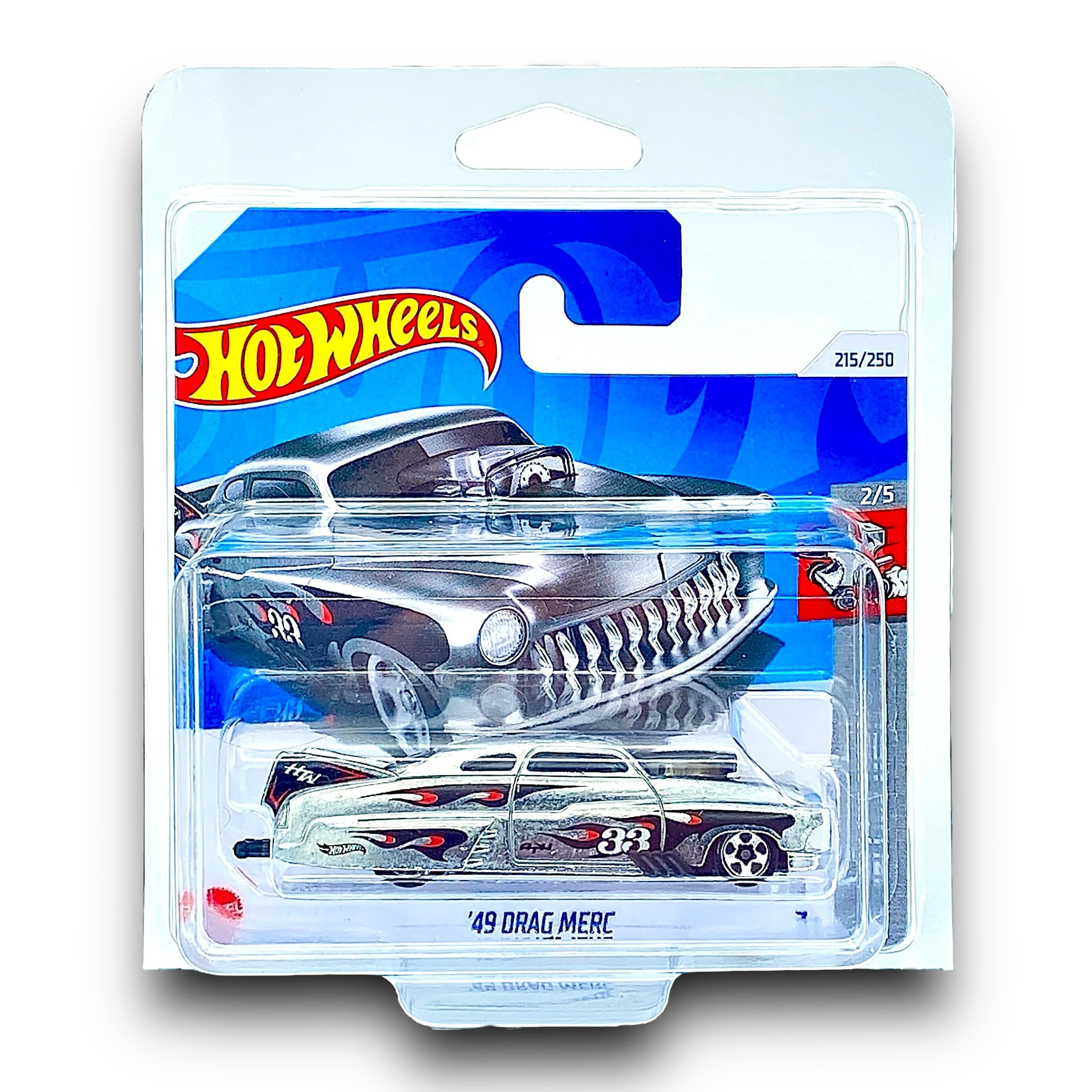 49 Drag Merc (Metal, Black & Red) 2/5 HW Rolling Metal - 2024-215/250 (Short Card) - includes a KLAS Car Keeper Protector Case - HTB54