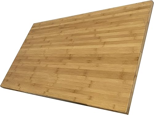 Miniatura 6 de VWINDESK Mesa de escritorio de bambú 100% sólido de 48 x 27.5 x 1 pulgadas, solo para escritorio de pie, escritorio de oficina en casa (ángulo