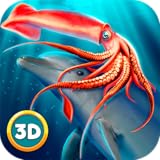 Fantastic 3D graphics Squid Underwater Swimming Life Sim 3D