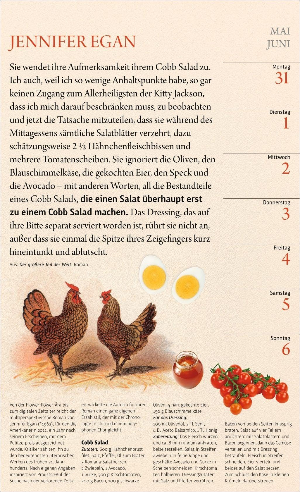 Sybil Gräfin Schönfeldts Literarischer Küchenkalender Wochenkalender 2027: Jede Woche neue Rezepte und Zitate in einem dekorativen Edition Momente ... jeder Küche - für Koch-Fans und Bücherfreunde