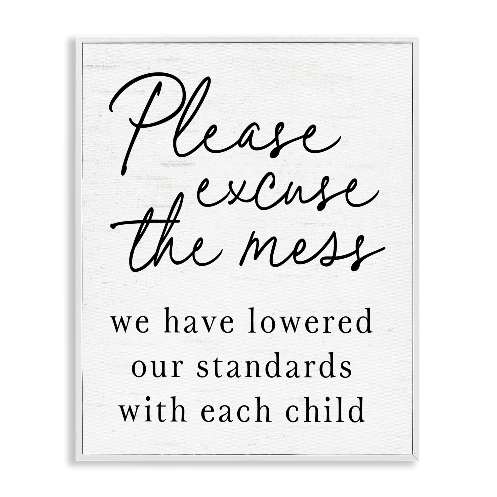 Art design Lettered and Lined tableau blanc encadré Stupell Industries 30x24 cm