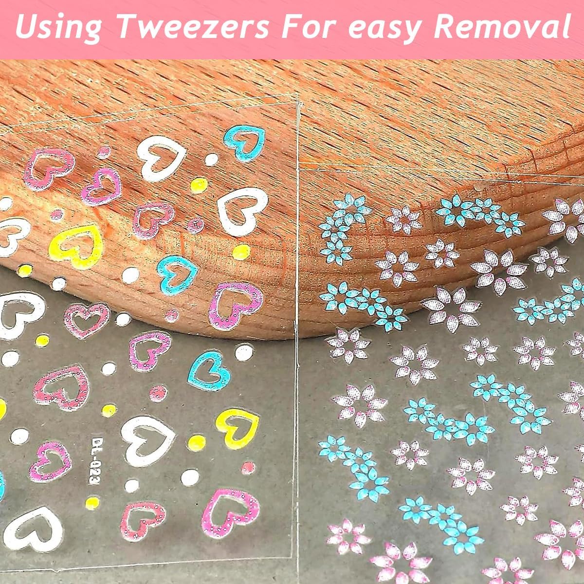 ZAVVU & KRIZOUS 5D Flower Nail Stickers, Self-Adhesive Embossed Floral Nail Art Decals, Multicolor Summer Leaf & Plant Designs, DIY Manicure Accessories for Women & Girls, 5 Sheet. 2