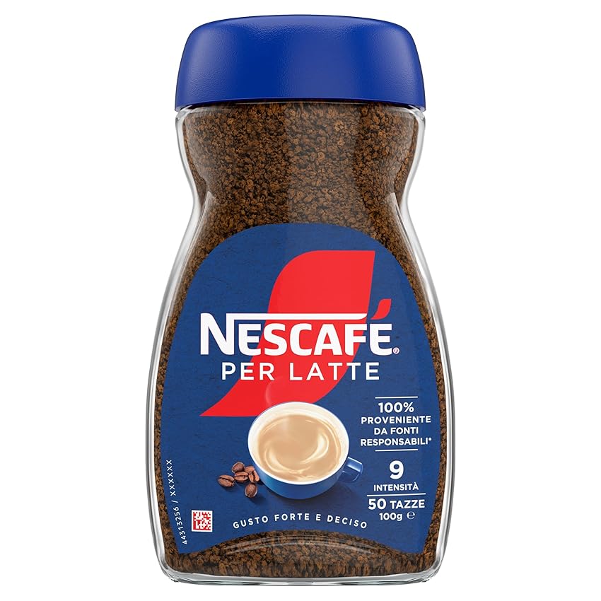 NESCAFÉ Classic Per Latte Caffè Solubile, Barattolo 100g