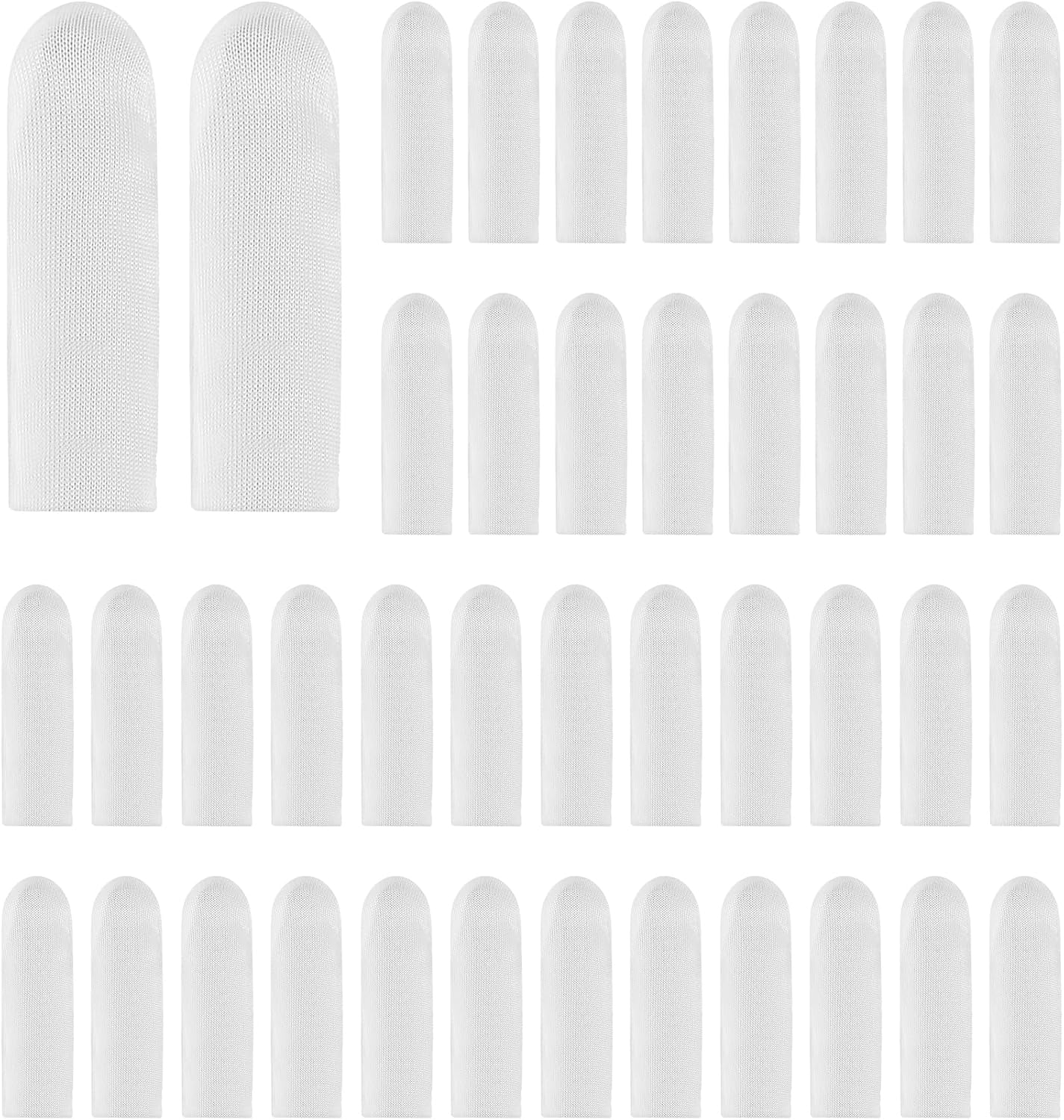 200 Pcs Cotton Finger Cots, Cotton Finger Sleeves Fingers Toe Sleeves | Thumb Protectors for Fingertips Protection, Comfortable and Breathable (White)