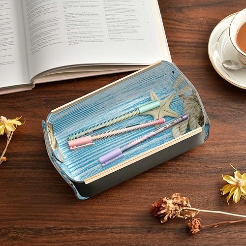 Miniatura 5 de xigua Marine Shell Valet Tray Organizador de almacenamiento de escritorio  Bandeja extraíble para mesita de noche, soporte para almacenamiento de